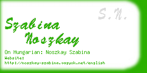 szabina noszkay business card